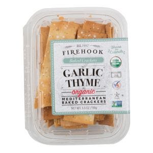 Firehook Organic Garlic & Thyme Cracker