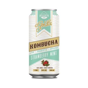 Golda Kombucha Strawberry Mint Kombucha
