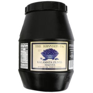 Kryssos Olives Kalamata Halves Large Mini Keg