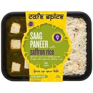 Cafe Spice Saag Paneer With Saffron Rice