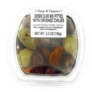 Fresh Pack Mixed Greek Olives w/Crushed Chiles Pitted