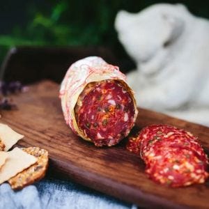 Calabrian Salami with Capers Sliced