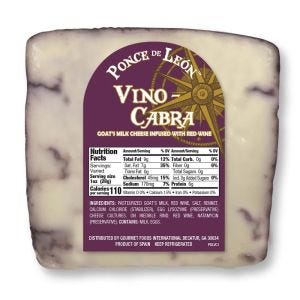 Ponce de Leon Vino Cabra Cheese