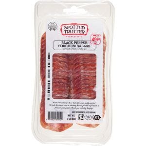 Spotted Trotter Sliced Black Pepper Sorghum Salami