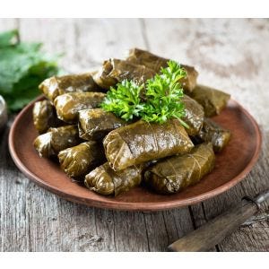Dolmas, stuffed grape leaves