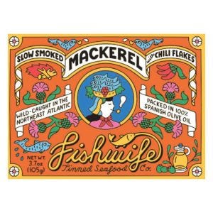 Fishwife Tinned Seafood Co Slow Smoked Mackerel with Chili Flakes